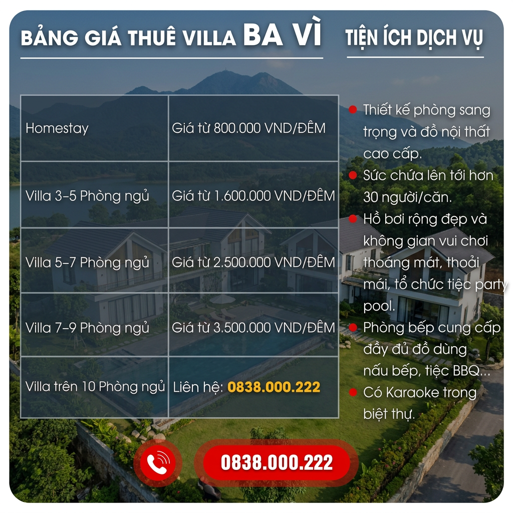 Villa ba vì