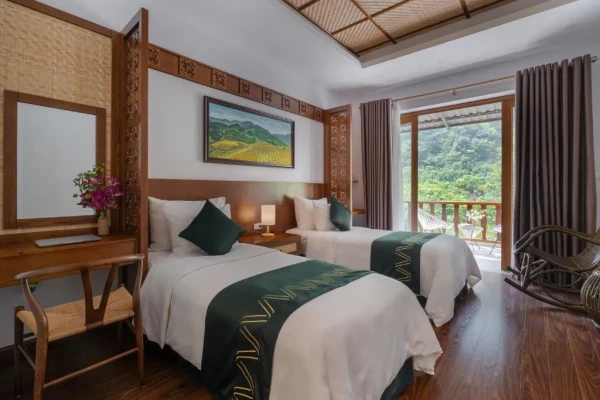 Ảnh chi tiết phòng mai-chau-mountain-view-resort-phong-deluxe-giuong-doi-2-giuong-don-vivatrip-03.webp